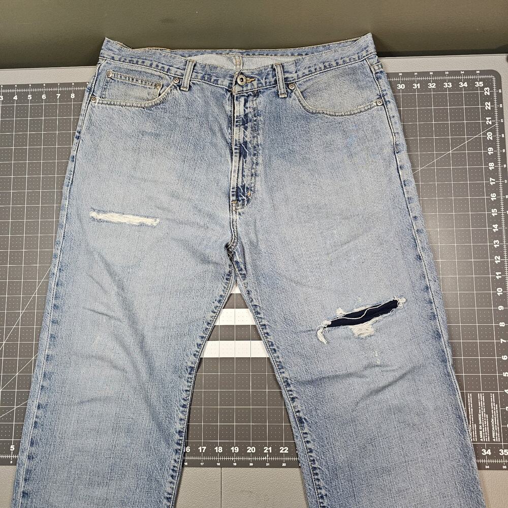 Polo Ralph Lauren Jeans Mens 36x32 Faded Distressed Repaired Straight Relaxed